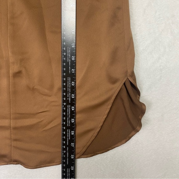 Lysse Blouse Sz XS Copper Brown V-neck Pullover - Picture 9 of 14